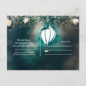 Summer String Lights Save the Date verzaubert Ankündigungspostkarte (Rückseite)