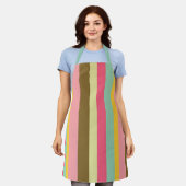 Summer Stripe Color Palette Design Schürze (Getragen)
