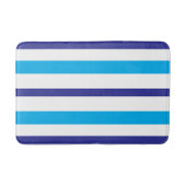 Summer Stripes Blue White  Badematte (Vorderseite)