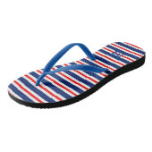 Summer Stripes Mit Monogramm Ocean Badesandalen (Schrägansicht)