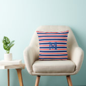 Summer Stripes Mit Monogramm Ocean Kissen (Stuhl )