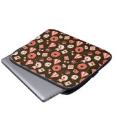 Summer Stuff Chocolate Brown Hintergrund Laptopschutzhülle (Vorne Knopf)