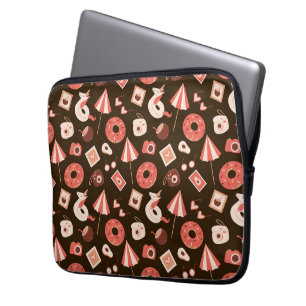 Summer Stuff Chocolate Brown Hintergrund Laptopschutzhülle