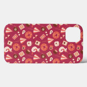 Summer Stuff Maroon Hintergrund Case-Mate iPhone Hülle (Rückseite (Horizontal))