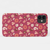 Summer Stuff Maroon Hintergrund Case-Mate iPhone Hülle (Rückseite (Horizontal))