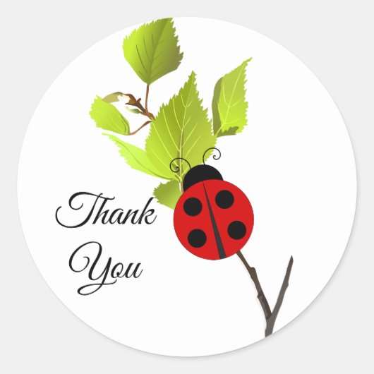 Summer Style Ladybug Vielen Dank, Sticker (Vorderseite)
