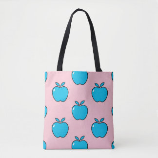 Summer Style Tote Tasche mit blauen Äpfeln