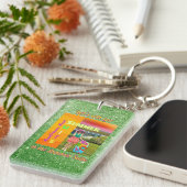Summer Suite Green Background Schlüsselanhänger (Vorderseite rechts)
