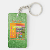 Summer Suite Green Background Schlüsselanhänger (Rückseite)