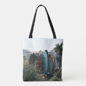 Summer Suite Surfboards & Palmen Tasche (Rückseite)