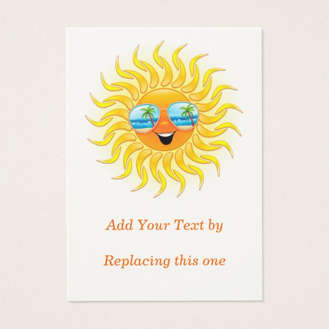 Summer Sun Cartoon mit Sonnenbrille Chubby 100 Pac (Vorderseite)