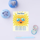 Summer Sun Cartoon mit Sonnenbrille Flyer (Einzeln)