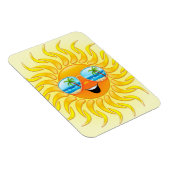 Summer Sun Cartoon mit Sonnenbrille Magnet (Rechte Seite)
