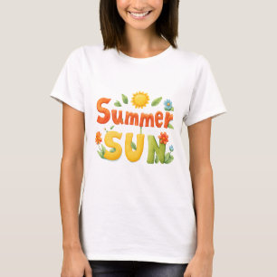 Summer Sun Illustration T-Shirt