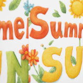 Summer Sun Illustration Tapete (Naht)