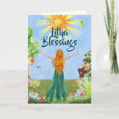 Summer Sun Litha Solstice Karte (Vorderseite)