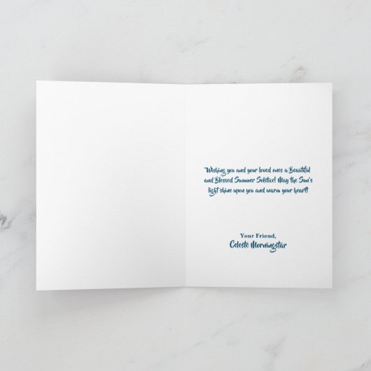 Summer Sun Litha Solstice Karte (Innenseite)