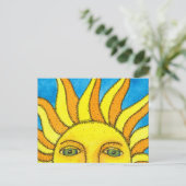 Summer Sun Postcard Postkarte (Stehend Vorderseite)