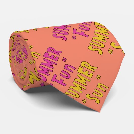 Summer Sun Summer Fun Krawatte (Gerollt)