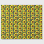 Summer Sunblumen Wrapping Paper Geschenkpapier (Flach)