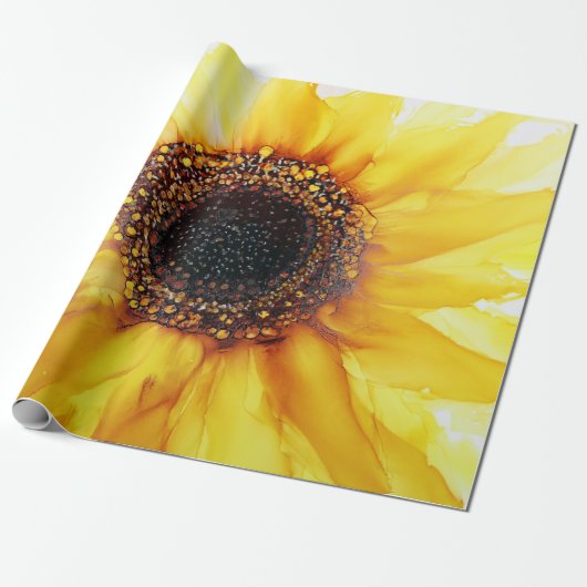 Summer Sunflower Abstrakt Wrapping Paper Sheets Geschenkpapier (Ungerollt)
