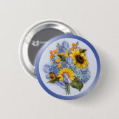 Summer Sunflower Bouquet Button (Vorne & Hinten)