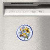 Summer Sunflower Bouquet Magnet (In Situ (Geschirrspüler))