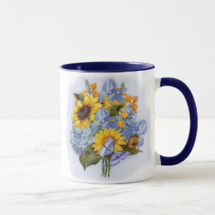 Summer Sunflower Bouquet Tasse