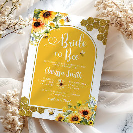 Summer Sunflower Bridge to Bee Brautparty Einladung