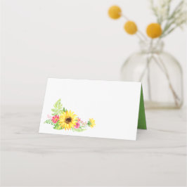 Summer Sunflower Buffet Food Label Cards Platzkarte