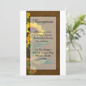 Summer Sunflower Burlap 3.12x18 Empfang Card Einladung (Stehend Vorderseite)