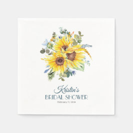 Summer Sunflower Cocktail Großes Party Napkin Serviette