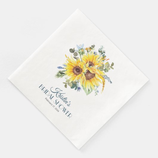 Summer Sunflower Dinner Sized Party Napkin Serviette (Ecke)
