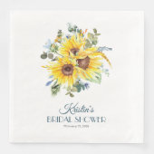 Summer Sunflower Dinner Sized Party Napkin Serviette (Vorderseite)
