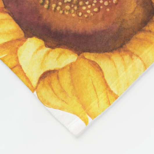 Summer Sunflower Elephant Baby Girl Kinderzimmer Fleecedecke (Ecke)