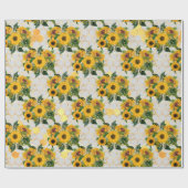Summer Sunflower Gold Honeycomb Geschenk Geschenkpapier (Flach)