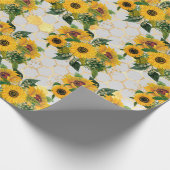 Summer Sunflower Gold Honeycomb Geschenk Geschenkpapier (Ecke)