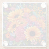 Summer Sunflower magic Glasuntersetzer (Rückseite)