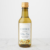 Summer Sunflower Mini Weinlabel Weinetikett (Vorderseite)