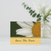 Summer Sunflower Save the Date Postcard Postkarte (Stehend Vorderseite)