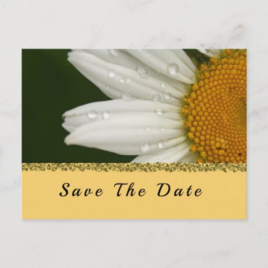 Summer Sunflower Save the Date Postcard Postkarte (Vorderseite)