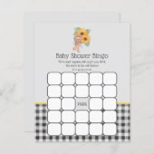 Summer Sunflower Teddy Bear Baby Dusche Bingo Spie (Vorne/Hinten)