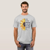 Summer Sunflower Typografy & Emerson Quote T-Shir T-Shirt (Vorne ganz)