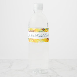 Summer Sunflower Water Flasche Label Wasserflaschenetikett