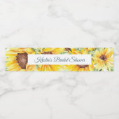 Summer Sunflower Water Flasche Label Wasserflaschenetikett (Einzelnes Label)