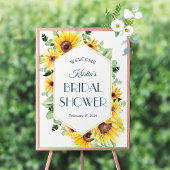 Summer Sunflower Wedding Willkommenszeichen Poster