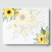 Summer Sunflowers Wedding Gästebuch (Rückseite)