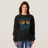 Summer Sunglasses Beach Sunset Ersatzlehrer Sweatshirt (Vorne ganz)