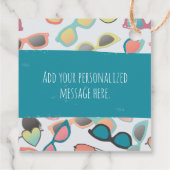 Summer Sunglasses Trio Coral Geschenkanhänger (Rückseite)