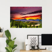 Summer Sunset at Snake River Overlook Poster (Heimbüro)